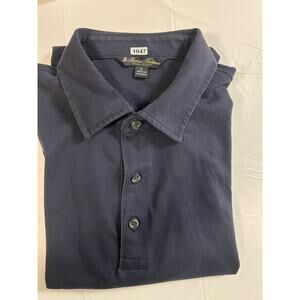 Brooks Brothers Shirt Mens Large Supima Cotton Knitted Stretch Long Sleeve Polo